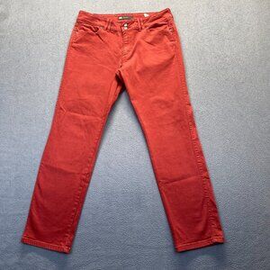 Levis Womens Jeans Mid Rise Skinny‎ Size 16 M Red Pants  Pockets Stretch